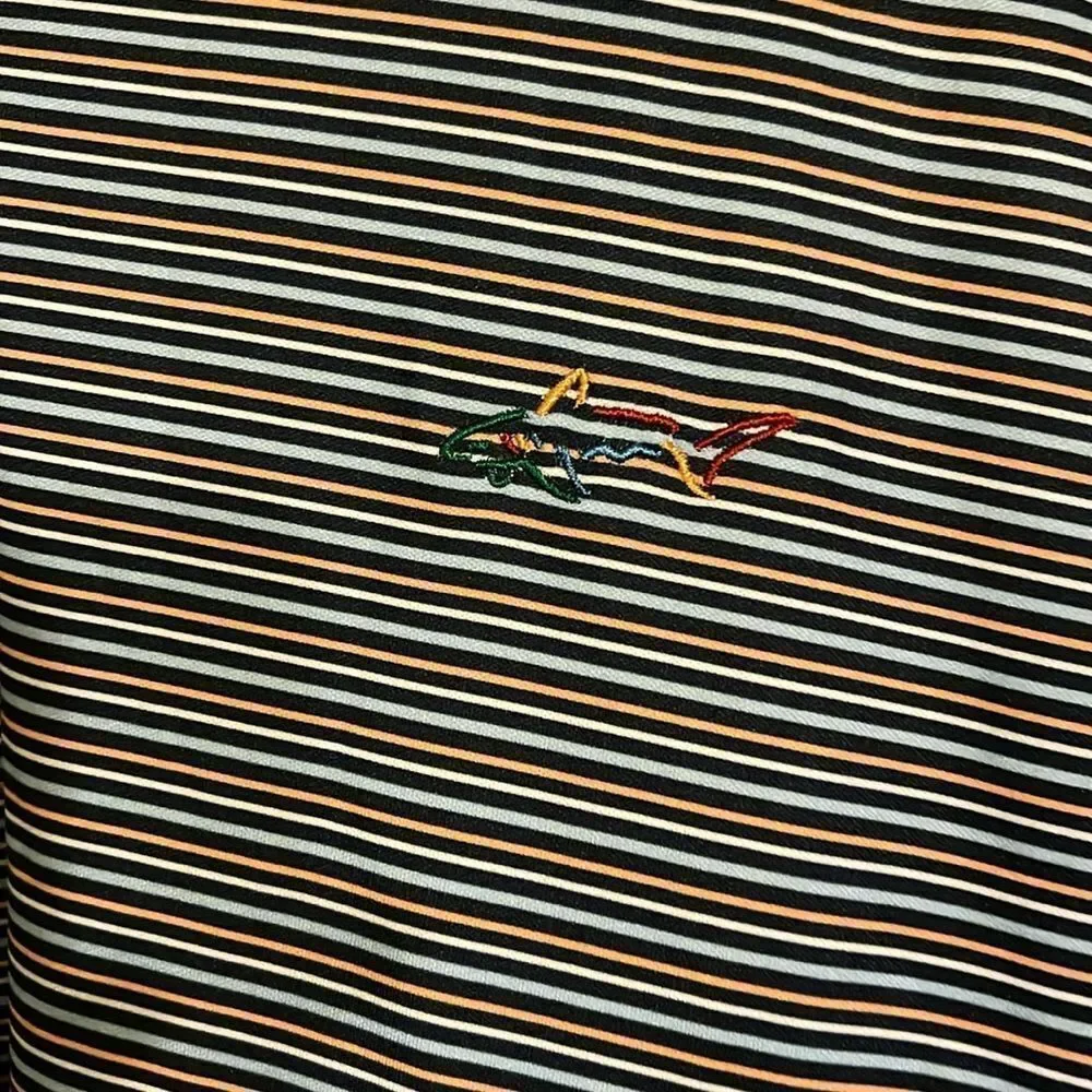 Greg Norman Men's Striped Polo Golf Shirt Size XL